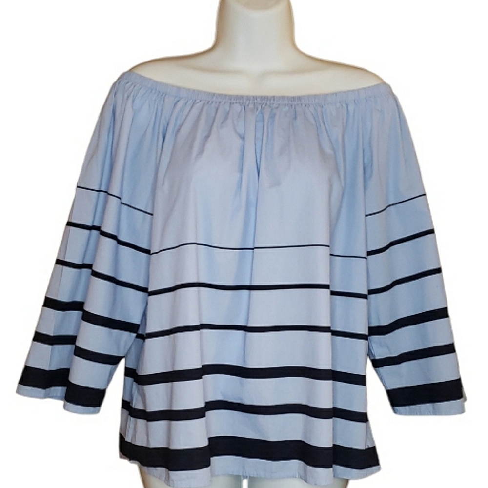 DG2 - Diane Gilman - OOS Striped Top - L - LN